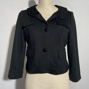 ANN TAYLOR LOFT PETITE BLACK BLAZER